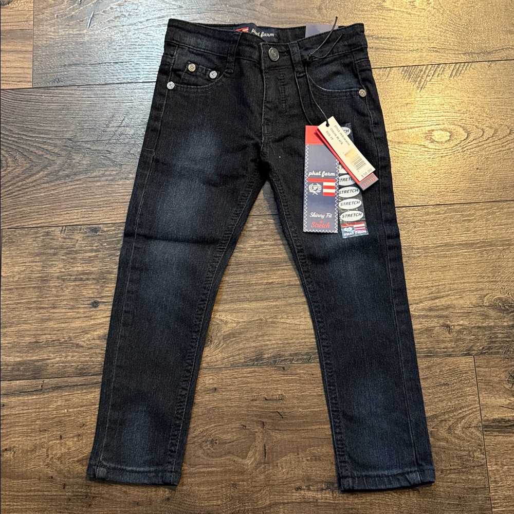 3T Black Denim Jeans Phat Farm NWT!